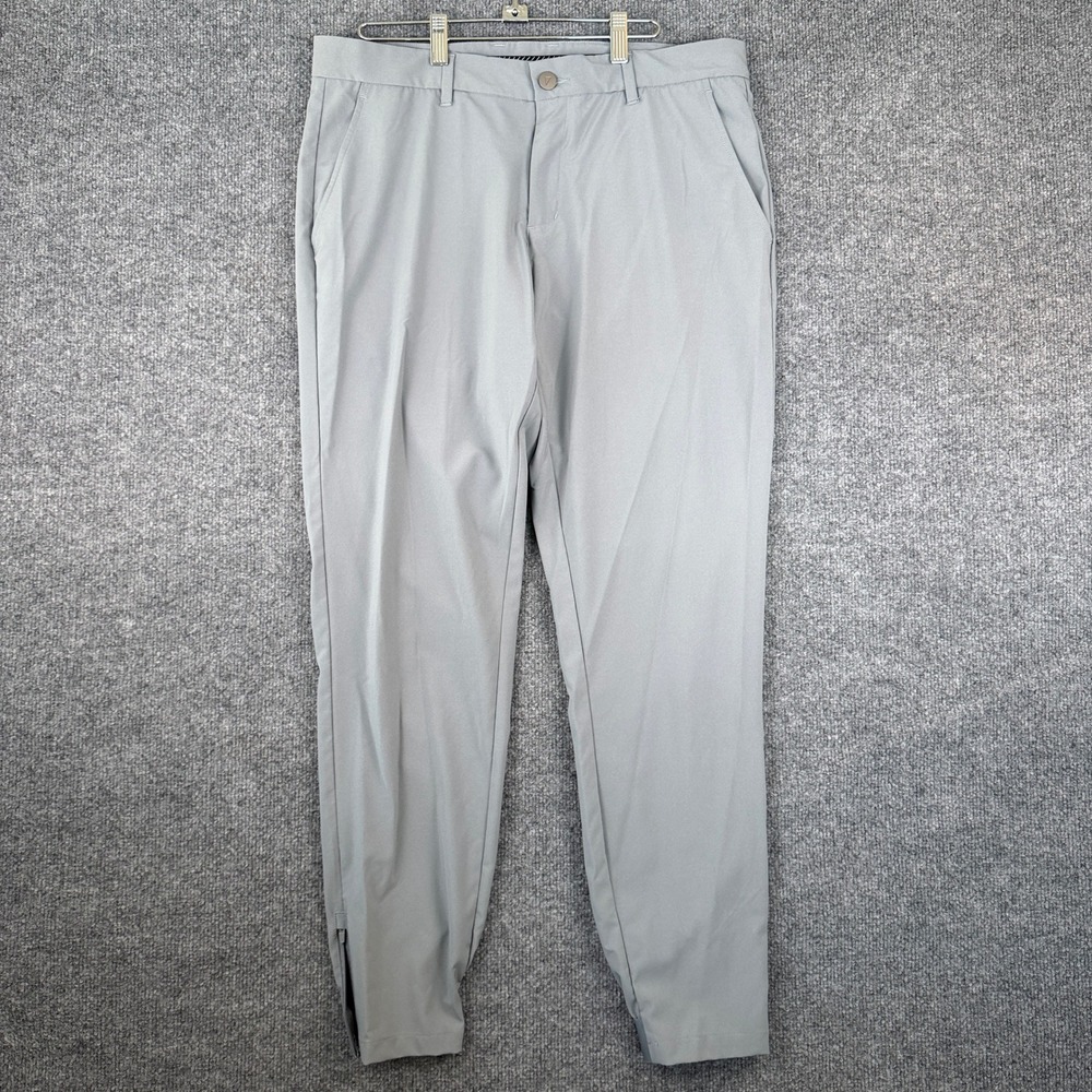 Primo Golf Jogger Pants Mens 34 Regular 34x28 Gray Tapered Ankle Zip Performance